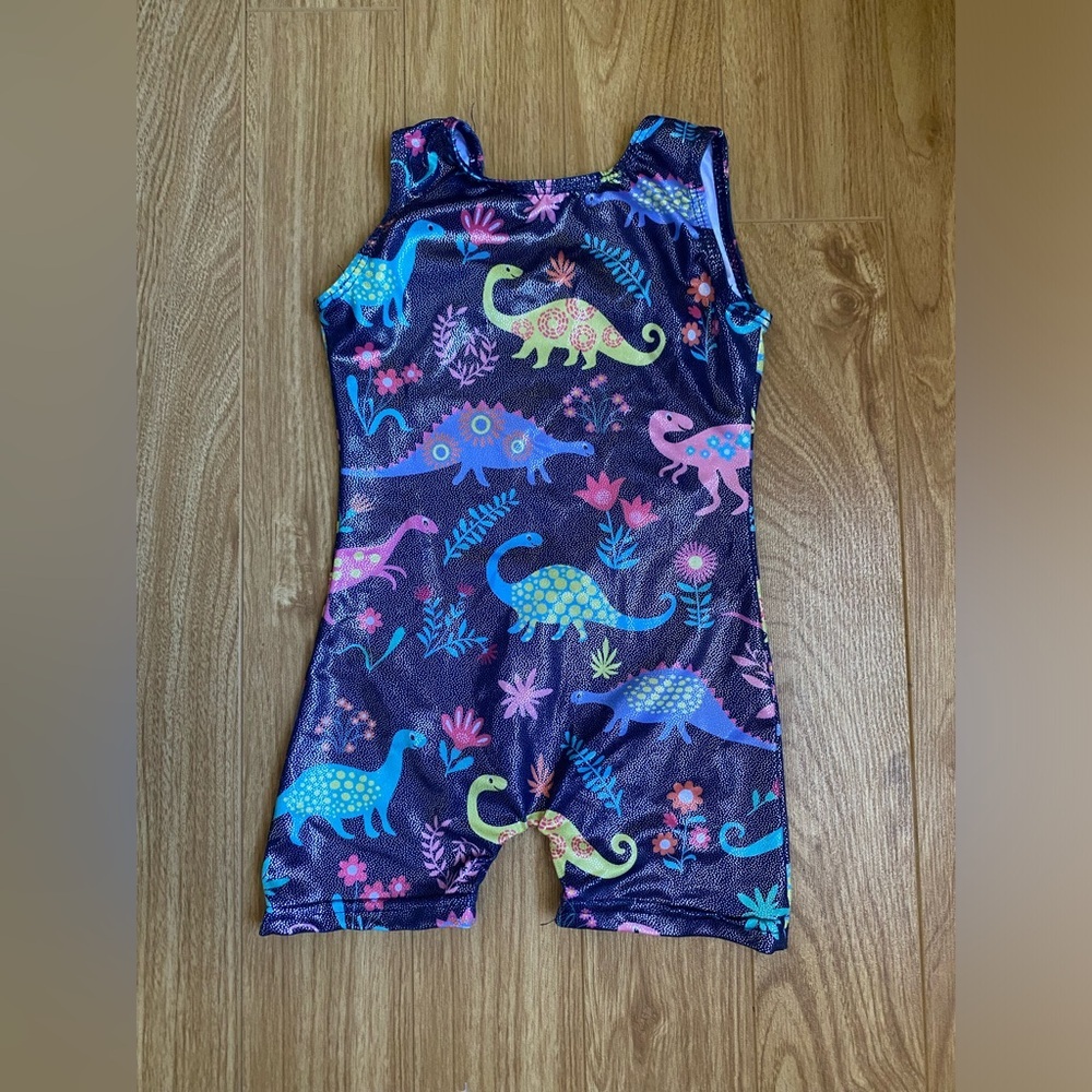 Sparkly Dinosaur Gymnastics Unitard